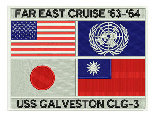 859-16 Top Gun Uss Galveston CLG-3 Cruise Parche Bordado