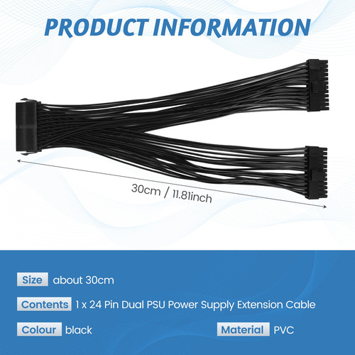 Cable Divisor De Placa Madre Atx De 24 Pines Para Fuente De