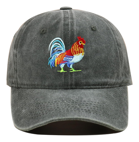 Gorra De Béisbol Bordada Con Diseño De Gallo, Diseño