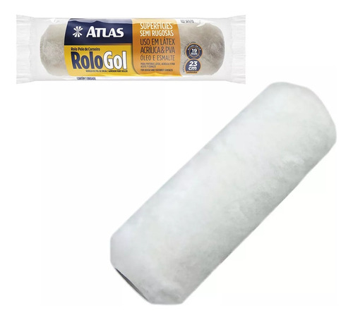 6 Rolo Atlas 923/19 Pele Carneiro Rolo Gol 23cm