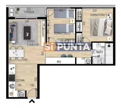 Apartamento De Dos Dormitorios En Pozo En Venta En Atlantico - Roosevelt