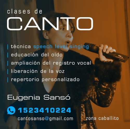 Clases De Canto -tècnica Speech Level Singing - Caballito