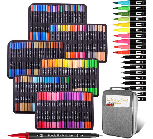 132 Colors Dual Tip Brush Markers, Drawing Markers For ...