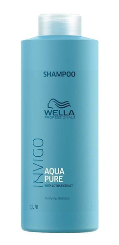 Shampoo Aqua Pure Wella Invigo 1000ml Limpieza Profunda 