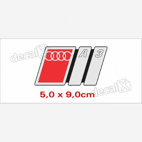 Emblema Adesivo Resinado Audi A3 Res10