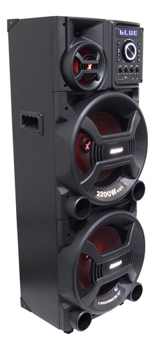 Caixa Som Amplificada Bluetooth 2200w Rms Usb Led Tws Bivolt