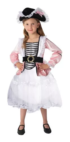 Disfraz De Pirata Para Niña Con Accesorios, Creepy