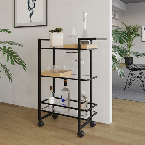 Carrito De Bar/ Servicio Con Llantas