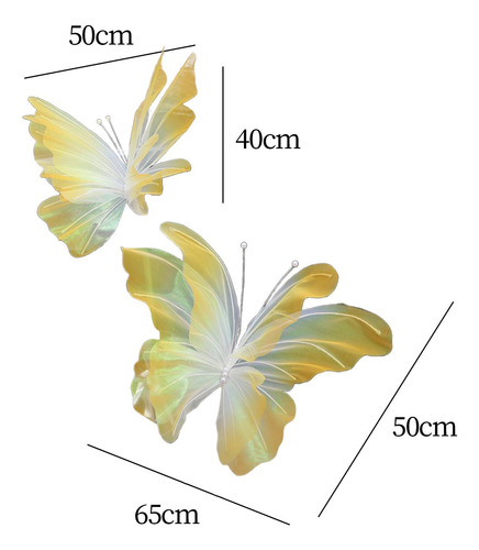 Decoración De Mariposas Artificiales, Decoración Amarillo
