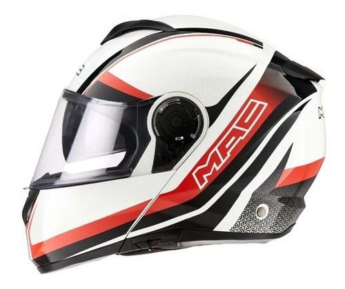 Imagen 3 de 9 de Casco Moto Rebatible Mac Rock Stroke Modelo 2021 Doble Visor