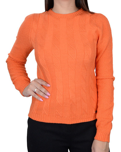 Blusa Feminina Ana Gonçalves Tricot Laranja - A4499