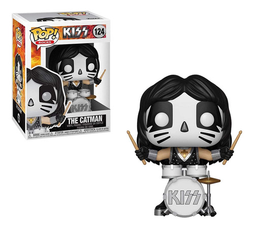 Imagen 1 de 4 de Figura De Vinilo Funko Pop 124 Rocks: Kiss, De Catman
