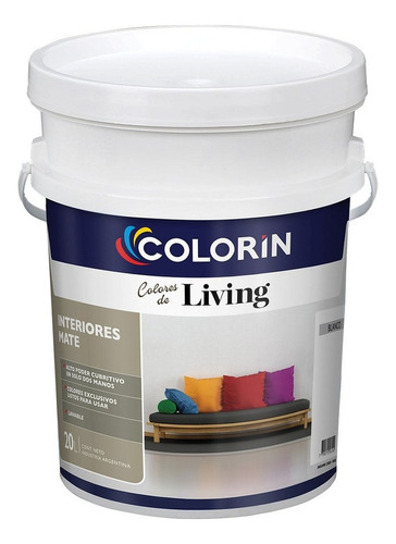 Látex Interior Colores De Living Blanco 20 Lts. Colorín