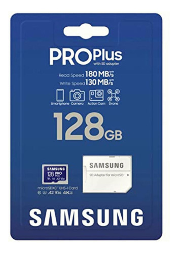 Samsung 128gb New Pro Plus Microsd Y Adaptador Mb-md128sa/am