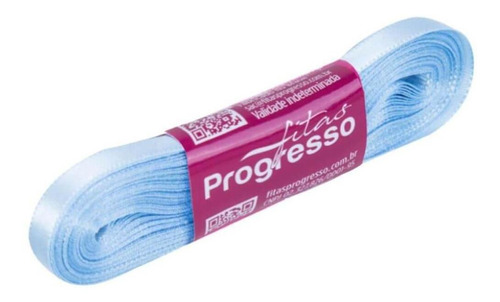 Fita De Cetim Cf001 7mmx10m Azul Bebê 212 Progresso