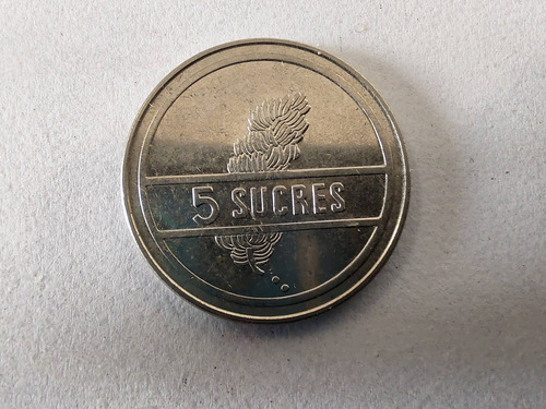 Moneda Ecuador 5 Sucres 1991 (&436 (Usado)