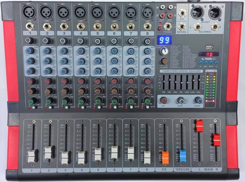 Consola Potenciada Mixer Soundxtreme Sxm256 700w Usb 8 Canal