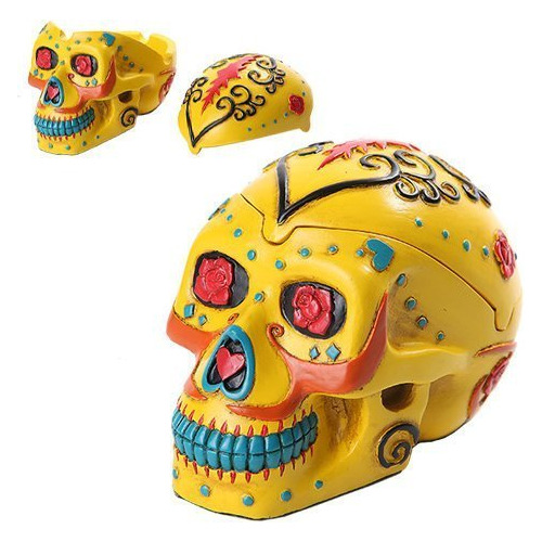 Pacific Giftware Día De Los Muertos Cráneo Resina Pintada A 