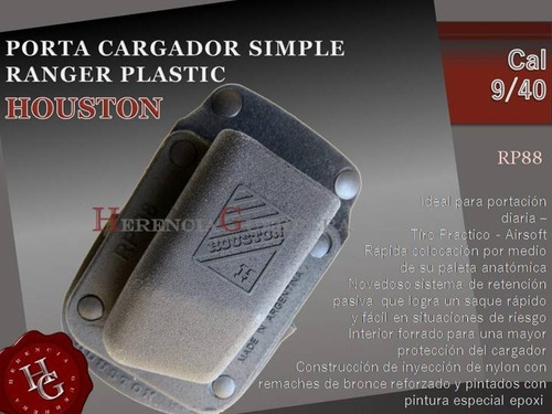 Imagen 2 de 7 de Porta Cargador Simple 9/40 Houston Ranger Plastic Rp88