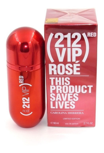 212 Vip Rosé Red Edição Limitada Carolina Herrera Edp 80ml