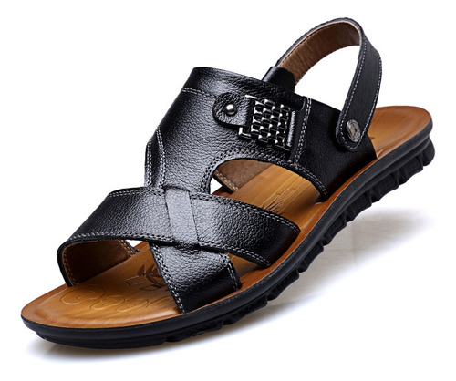 Sandalias Para Hombre De Playa Ajustable Casuales Con Velcro