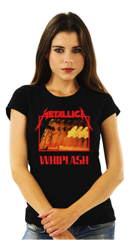 Polera Mujer Metallica Whiplash Metal Impresión Directa