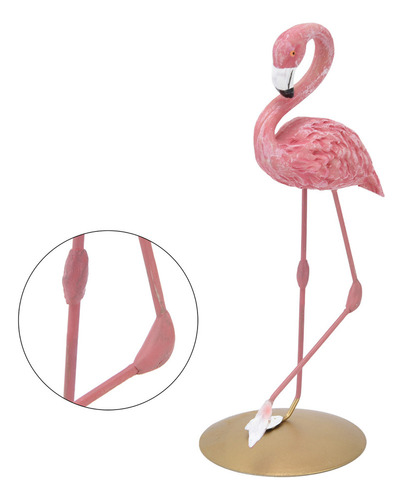 Lq Adornos De Flamenco Estatua Rosa, Figura De Resina Para D