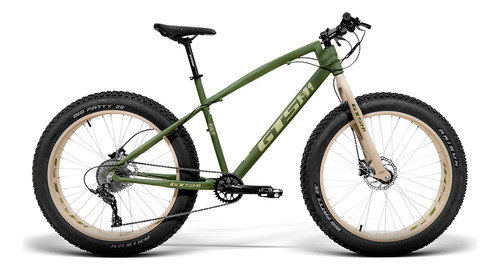 Bicicleta Fat Bike Aro 26 Freio Hidráulico 9v Gts Trail Cor Verde-escuro Tamanho Do Quadro 17