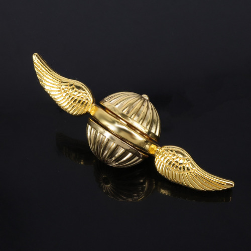 2pcs Juguetes Antiestrés Spinner Snitch Dorada Giratoria