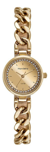 Relógio Mondaine Feminino Pulseira Aço Dourado 32613lpmvde1