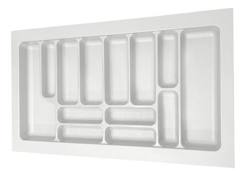 Cubiertero Organizador Plastico Cajon Cocina Blanco 84x49 Cm