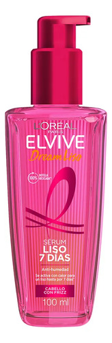 L'Oréal Paris Elvive Dream Liso Tratamiento Sérum Capilar con Keratina, Pelo más Liso en 7 Días, Anti Humedad y Sin Siliconas, para Cabello con Frizz, 100 ml