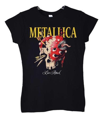 Polera Mujer Metallica Live Attack Tour Metal Abominatron