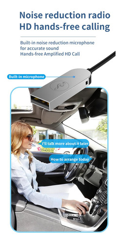Receptor Bluetooth Para Coche Llamada Manos Libres Música