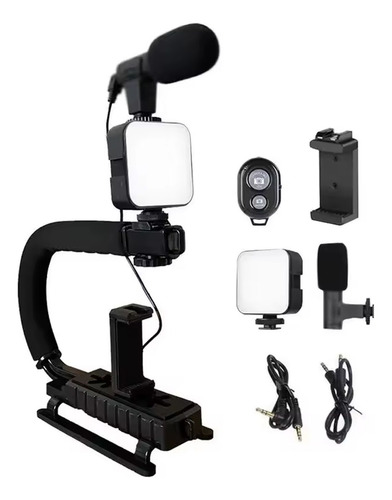 Soporte Para Celular Con Reflector Y Micrófono Kit Completo