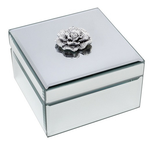 Porta-joias Em Madeira Com Espelho Prestige Maira 12,5x8cm P