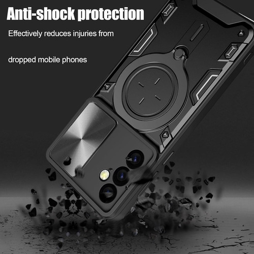 Funda Uso Rudo Carcasa Cámara Para Samsung Galaxy A15 +mica Azul Samsung Galaxy A15 4g/5g