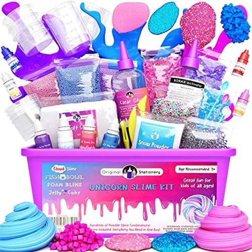 Jgo Slime Unicornio - Kit De Masas Viscosas +7 Años