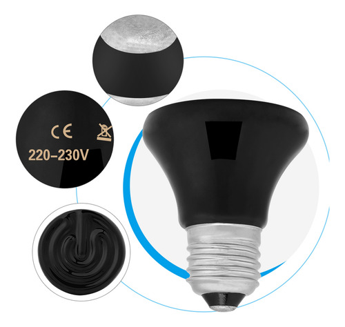 Lámpara De Calentador De Cerámica Infrarroja De 50-100w