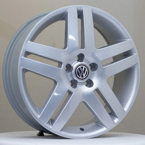 Rodas Brw Vw Long Beach Aro 17 5x100 (jogo) +bicos Cor Prata