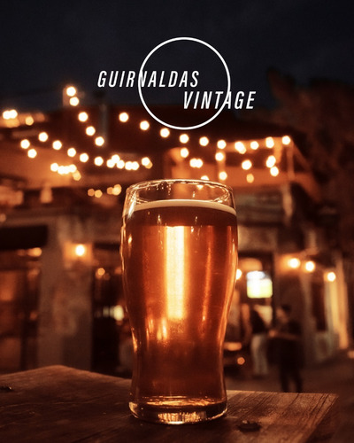 Imagen 8 de 10 de * 20 Mtrs. Guirnalda Vintage Intemperie Retro Cerveceria Bar