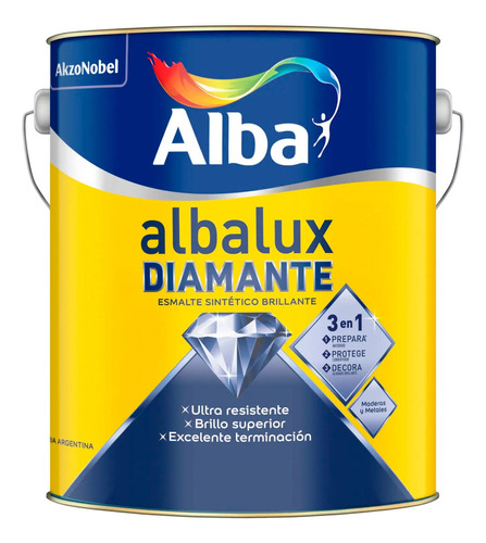 Esmalte Sintetico Albalux Blanco Brillante 4lts Alba - Rex