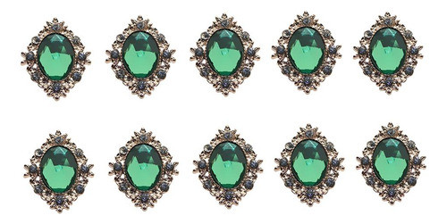 Adornos De Espalda Plana Verde 30x25mm Verde 30x25mm