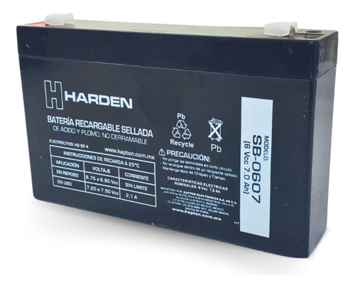 Bateria Recargable De 6v 7 Amp