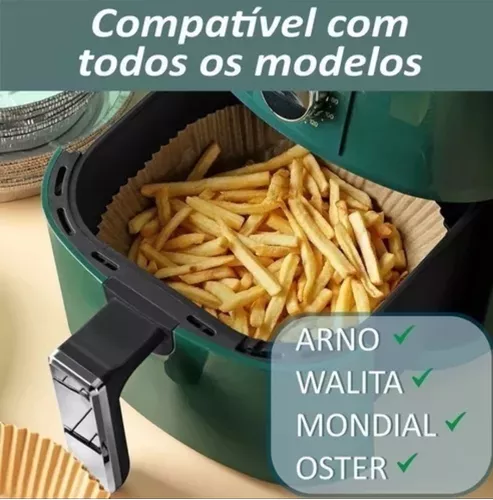 50/100 bandejas de papel descartáveis do cozimento da fritadeira do ar dos  pces forro de