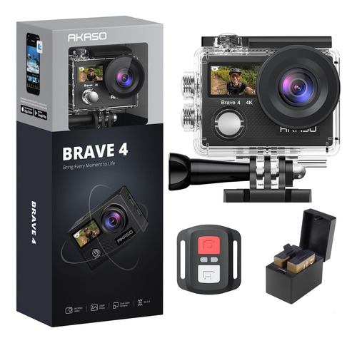 Cámara De Acción Akaso Brave 4 4k 30 Fps 20 Mp Wifi Con Eis
