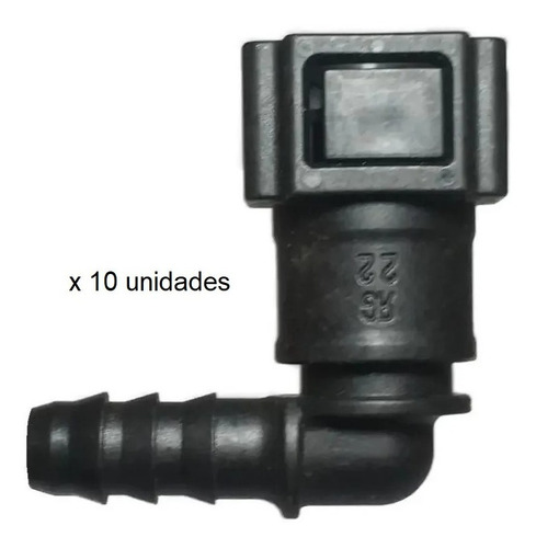 Imagem 1 de 2 de Kit Com 10 Conector Quick Engate Rápido 90°graus 5/16 N°03