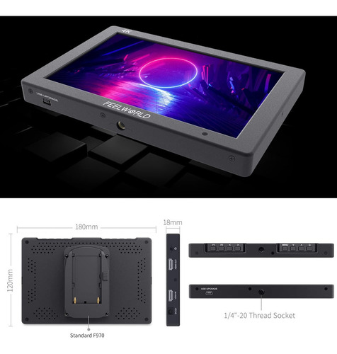 Cámara Feelworld T7 Más 7 Pulgadas 3d Lut 4k Hdmi Campo Full