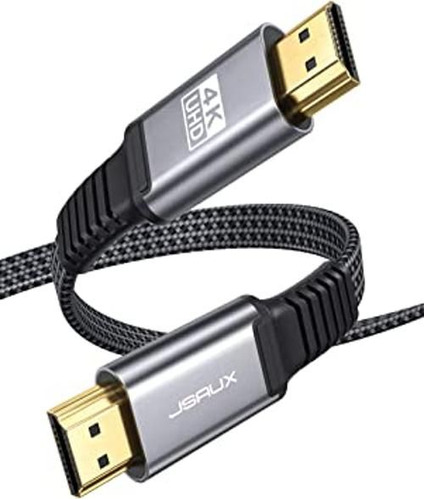 Cable Hdmi 4k De 10 Pies Jsaux Flat Slim Hdmi 2.0 De Alta