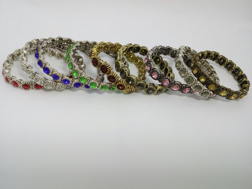 Atacado Kit Bijuterias 30 Pulseiras Com Strass + Brinde